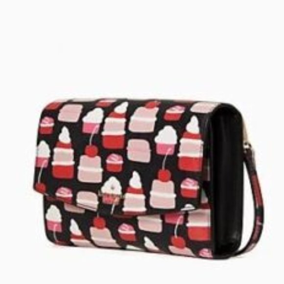 Kate Spade Laurel Way Winni Crossbody Wallet - Mini Pastries Cupcakes - Picture 4 of 5